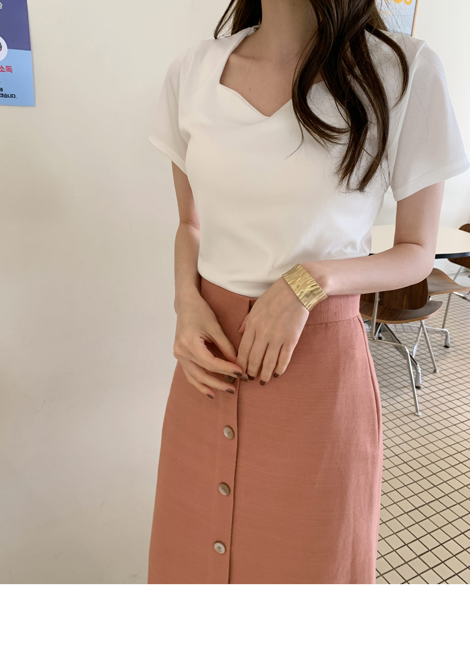 Hラインボタンスカート・全3色 | DHOLIC | 詳細画像9