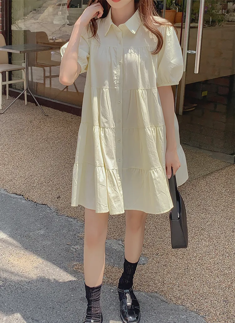 RNA/(W)D1666 ティアードミニシャツワンピース 持ちこたえる 