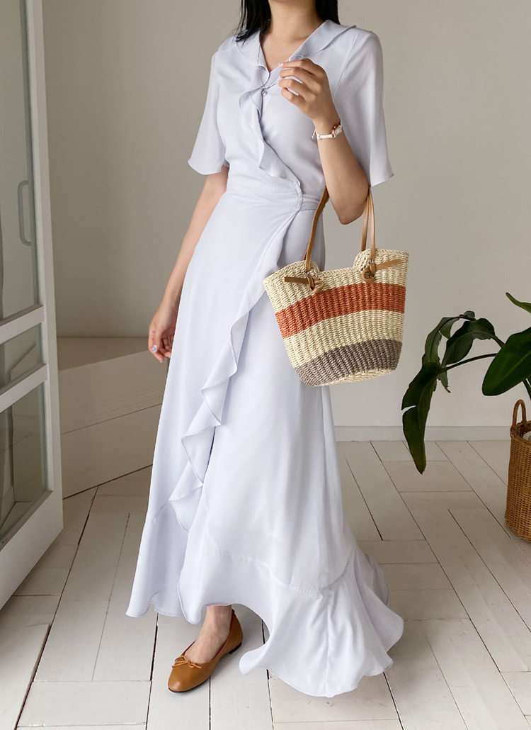 フリルラッフルラップロングワンピース春夏 ワンピース ロング Dholic Ladies ディーホリックレディース ファッション総合通販 Dholic