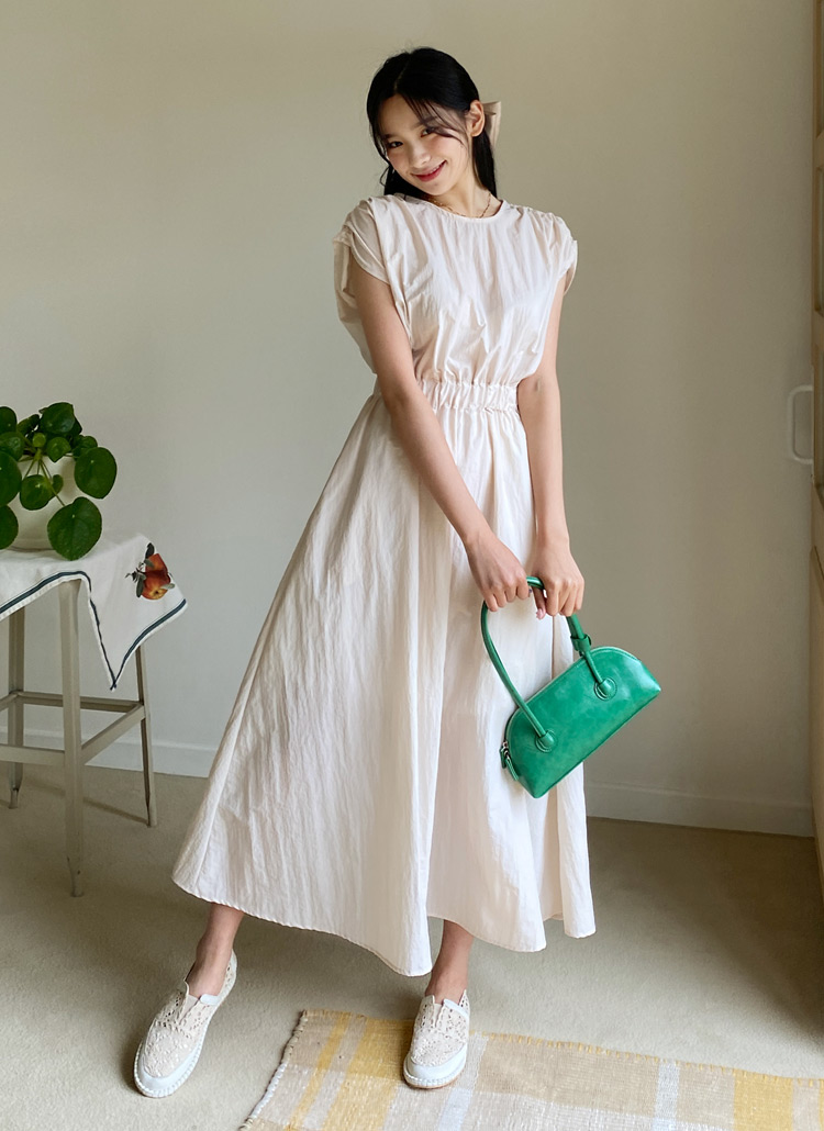 ギャザーショートスリーブフレアロングワンピース春夏 ワンピース ロング Dholic Ladies ディーホリックレディース ファッション総合通販 Dholic