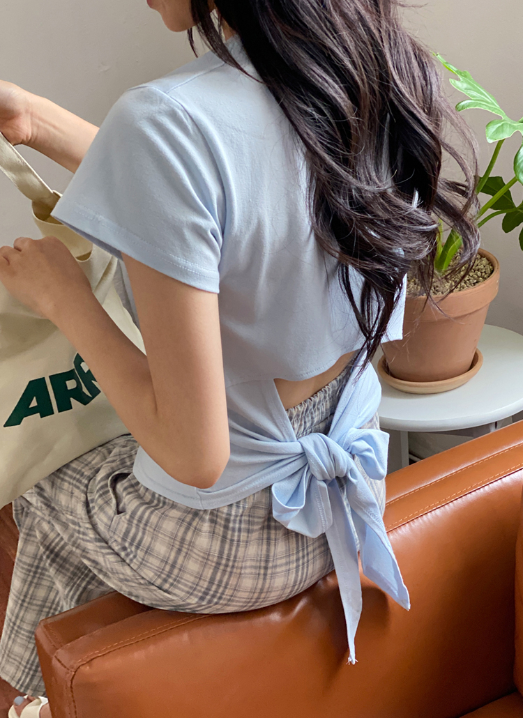 バックリボンTシャツ・全4色 | レディースファッション通販 - DHOLIC