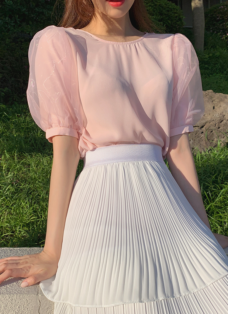 SALE50%OFF FURFUR ファーファー ドットチュールパフスリーブブラウス