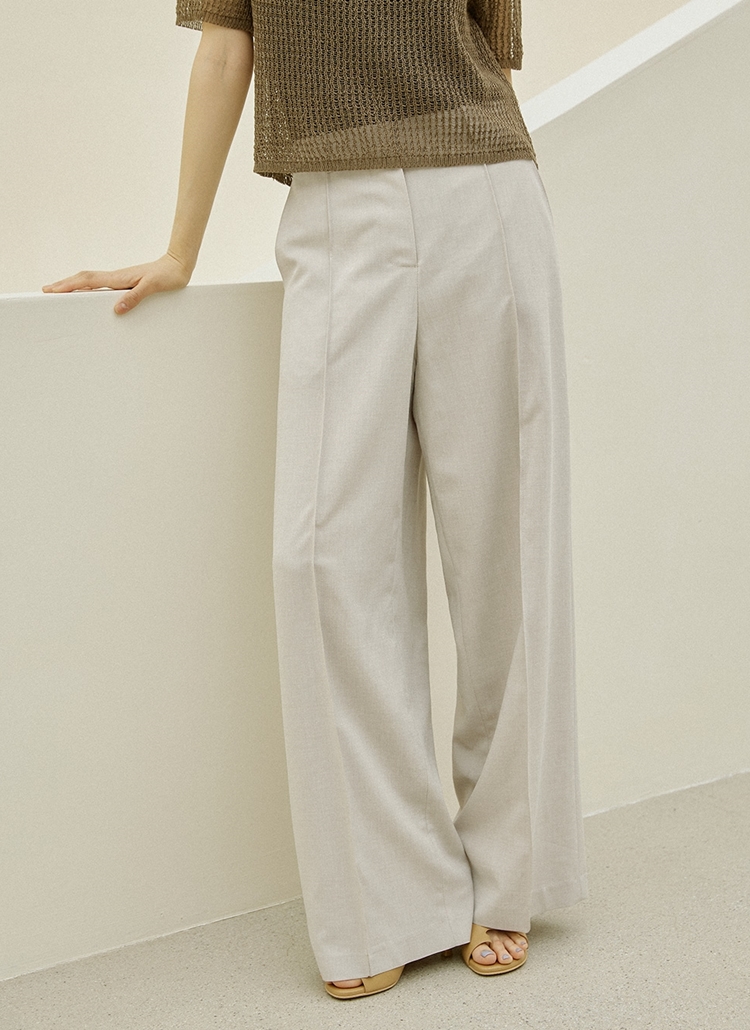 新型リネンワイドパンツ ベージュx パンツ リネンライク ワイドパンツ レディース : ZOZOTOWN Yahoo