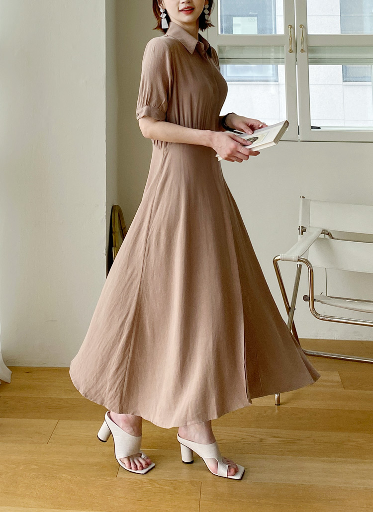 カラーフライフロントフレアロングマキシワンピース春夏 ワンピース ロング Dholic Ladies ディーホリックレディース ファッション総合通販 Dholic