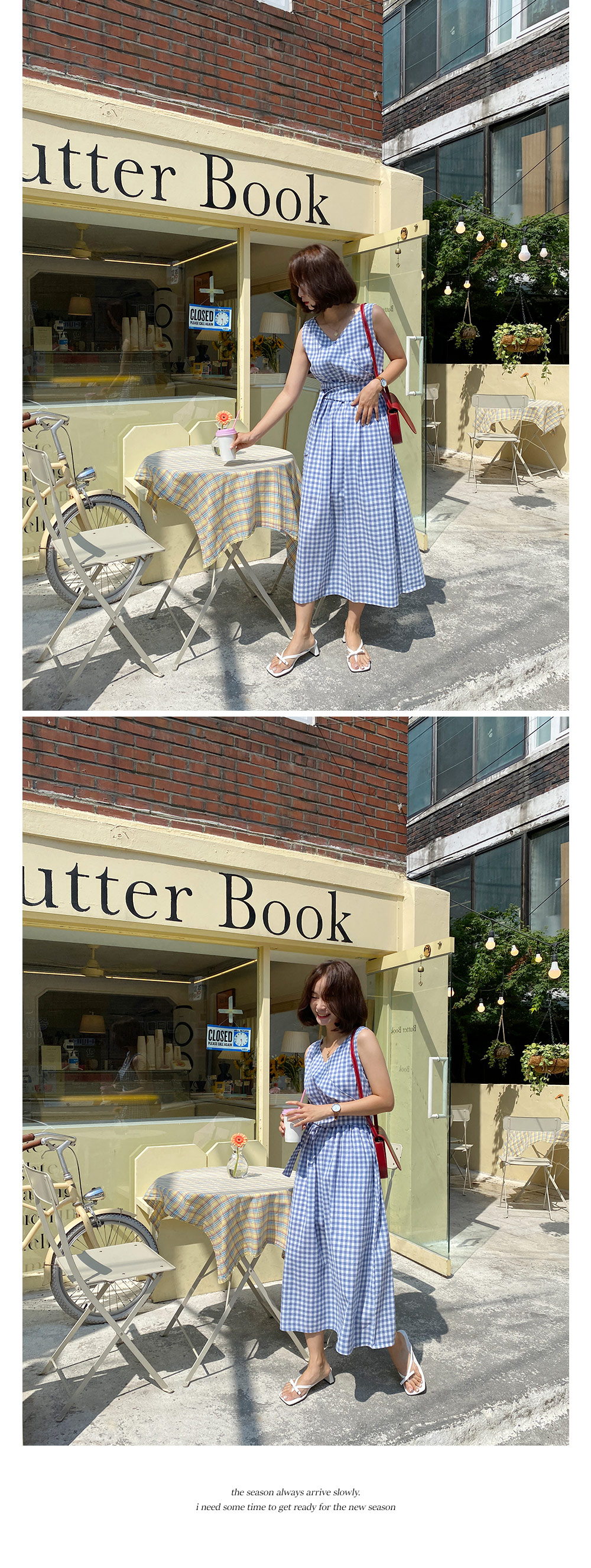 ストラップ付ギンガムチェックノースリーブスリーブレスaラインフレアロングワンピース春夏秋 ワンピース ロング Dholic Ladies ディーホリックレディース ファッション総合通販 Dholic