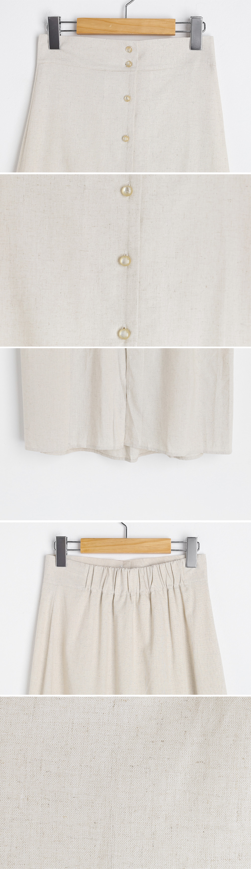 リネン混ギャザーボタンスカート・全2色 | DHOLIC | 詳細画像12