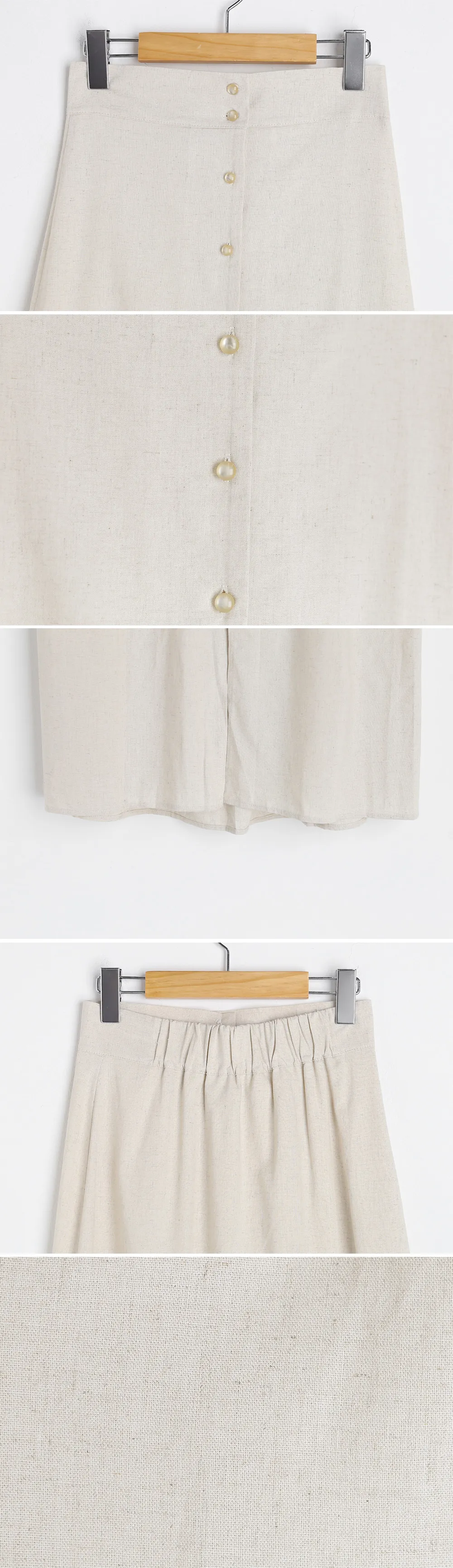 リネン混ギャザーボタンスカート・全2色 | DHOLIC | 詳細画像12