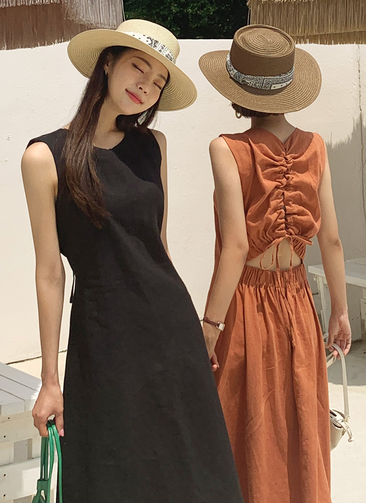 バックオープンワンピース・全3色 | レディースファッション通販