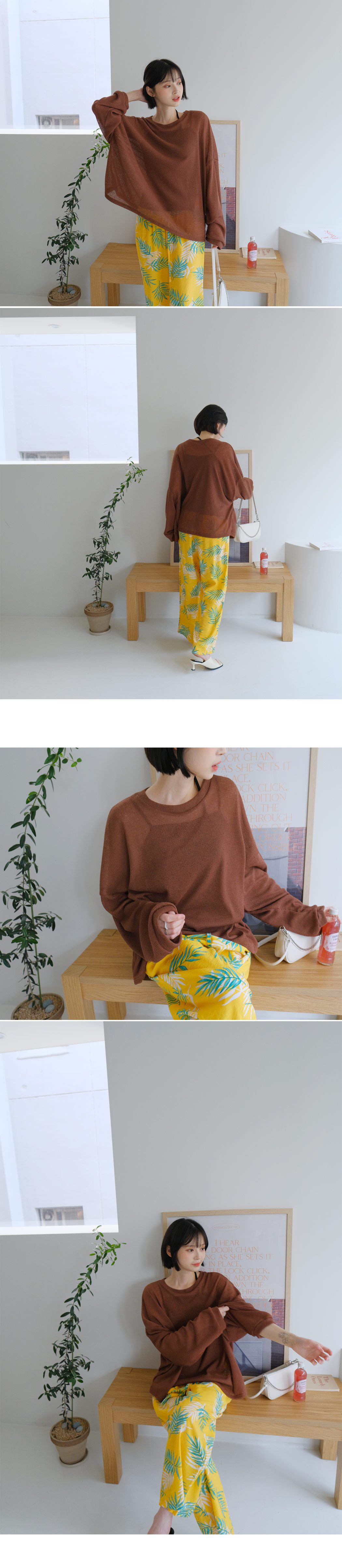 リネン混ルーズTシャツ・全3色 | DHOLIC | 詳細画像13