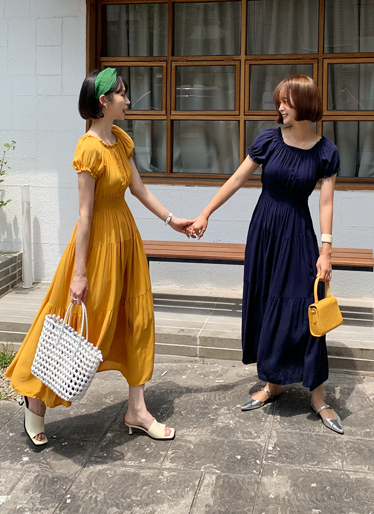 2WAYシャーリングワンピース・全3色 | レディースファッション通販