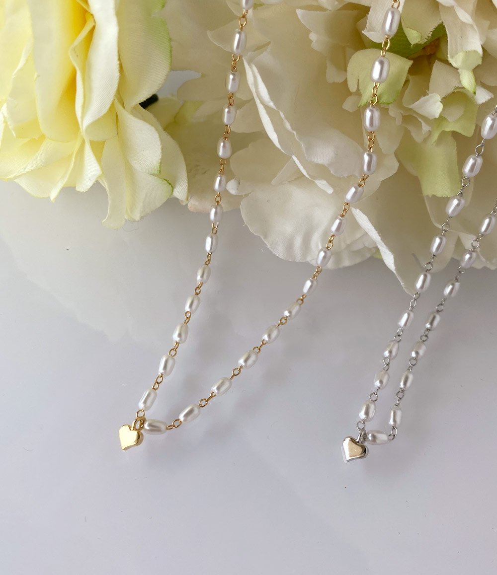 ミニハートネックレス・全2色・d64335 | アクセサリー ネックレス ...