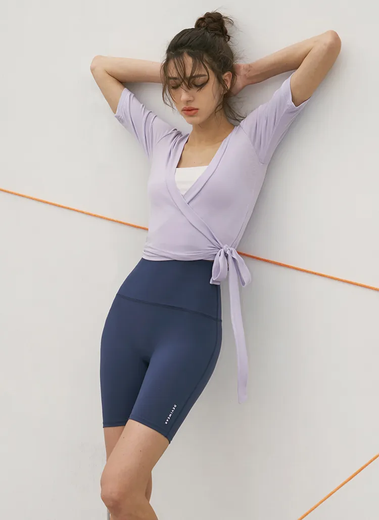 スリムストレッチ4分丈レギンス(ASH NAVY) | DEVIWEAR | 詳細画像1
