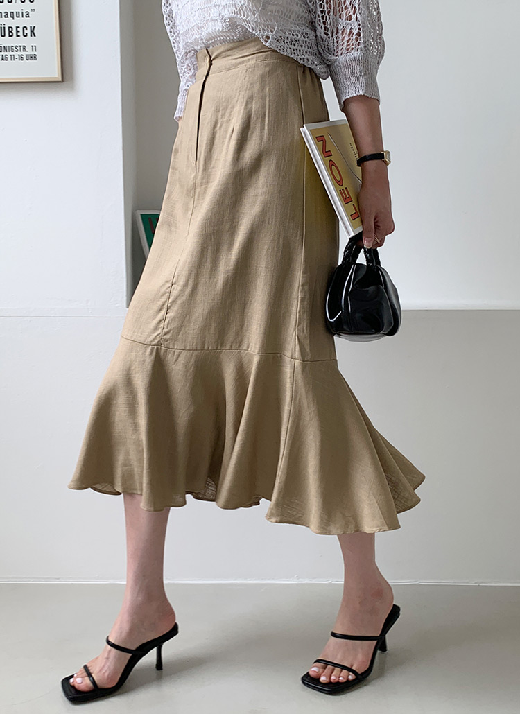 リネンマーメイドスカート リネン混マーメイドスカート・全3色 | レディースファッション