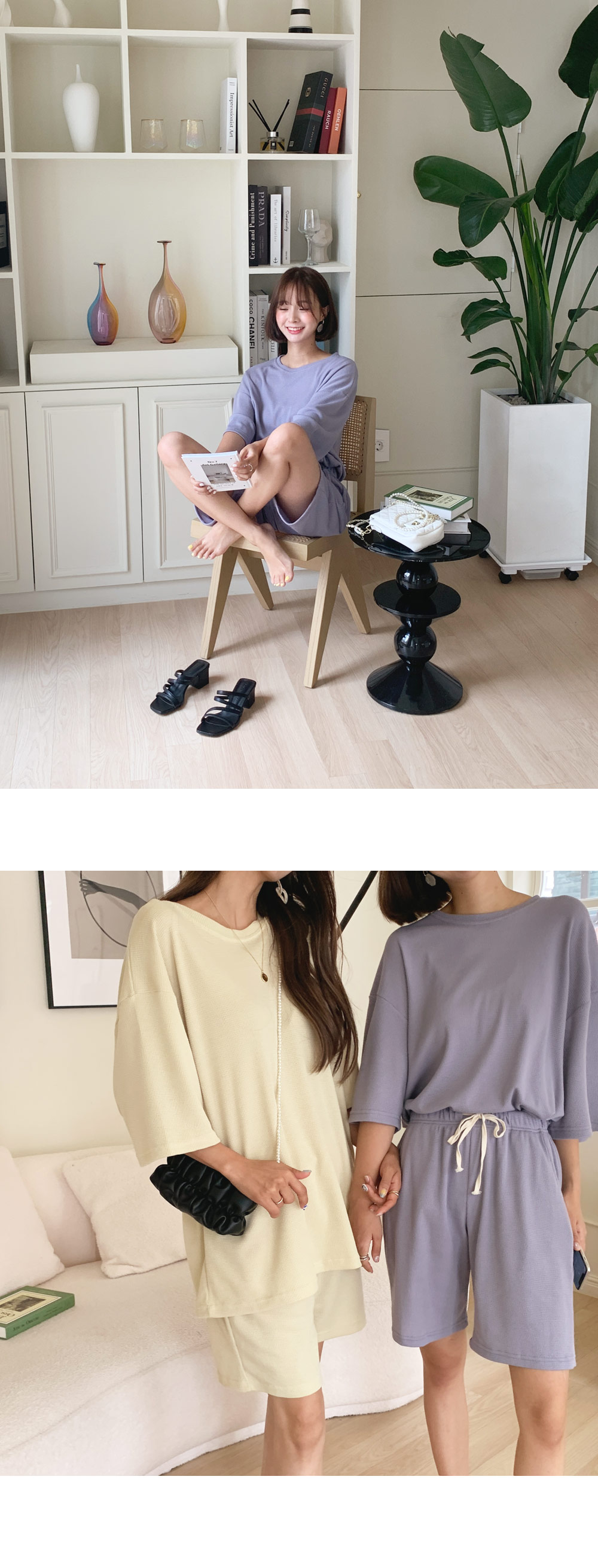 ワッフル半袖Tシャツ&ハーフパンツSET・全5色 | DHOLIC | 詳細画像7