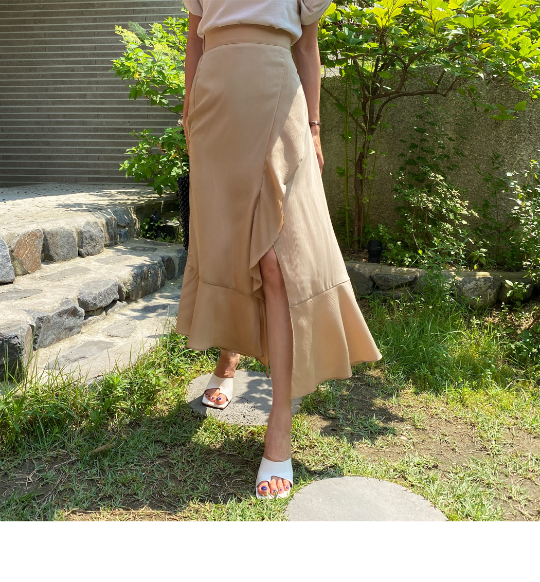 ラッフルアンバランススカート・全3色 | DHOLIC | 詳細画像6