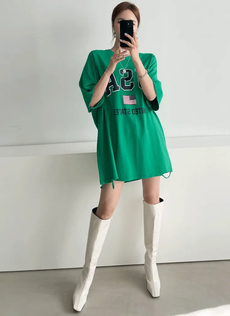 ストリングスリーブUSAロング半袖Tシャツ | ppgirl | 詳細画像1