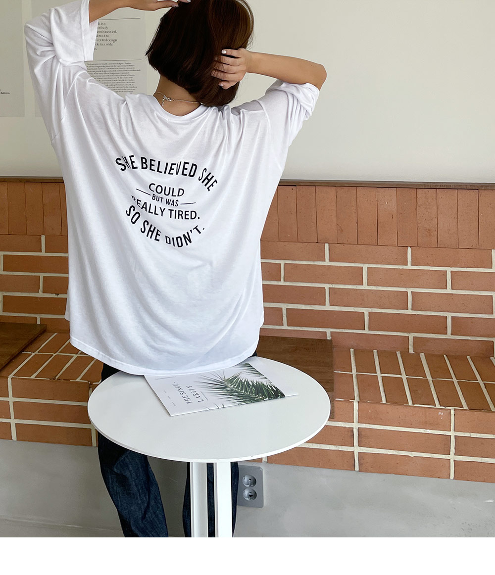レタリングアンバランスTシャツ・全3色 | DHOLIC | 詳細画像5