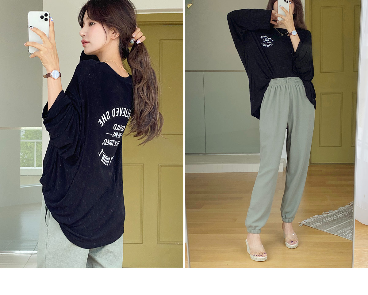 レタリングアンバランスTシャツ・全3色 | DHOLIC | 詳細画像8