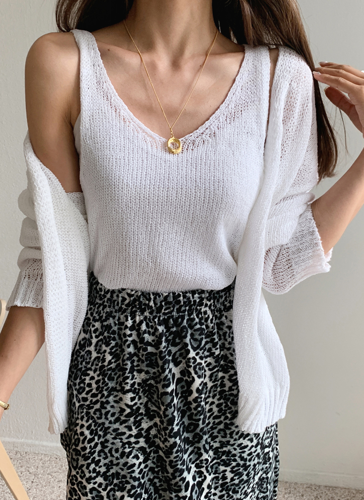 アクリルニットスリーブレスノースリーブvネックカーディガンリブ春夏秋 セット その他 Dholic Ladies ディーホリックレディース ファッション総合通販 Dholic