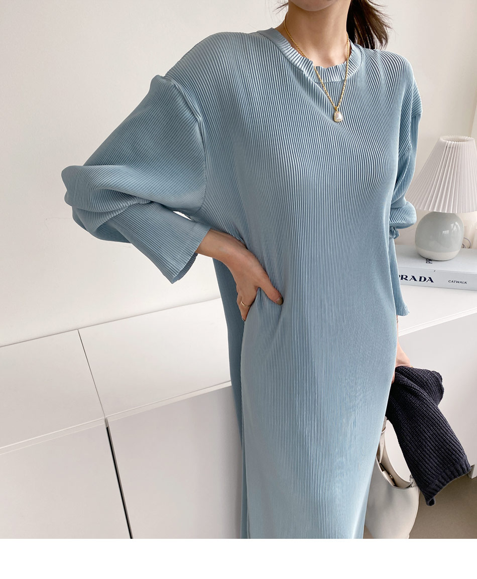 ラウンドプリーツワンピース・全5色 | レディースファッション通販