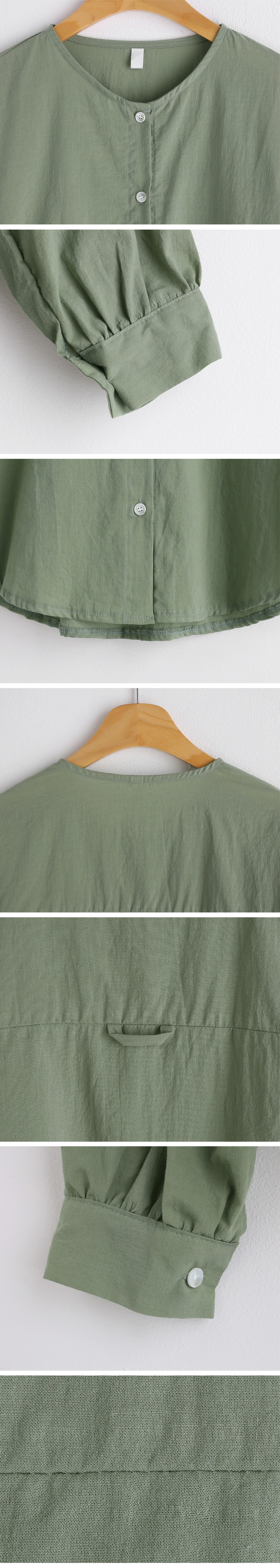 ラウンドネックボタンシャツ・全3色 | DHOLIC | 詳細画像12