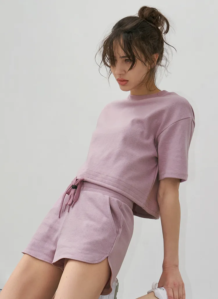 ウエストゴムショートパンツ(purple) | DEVIWEAR | 詳細画像1