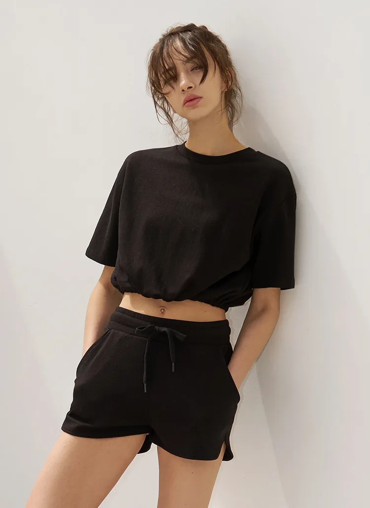 ウエストゴムショートパンツ(black) | DEVIWEAR | 詳細画像1