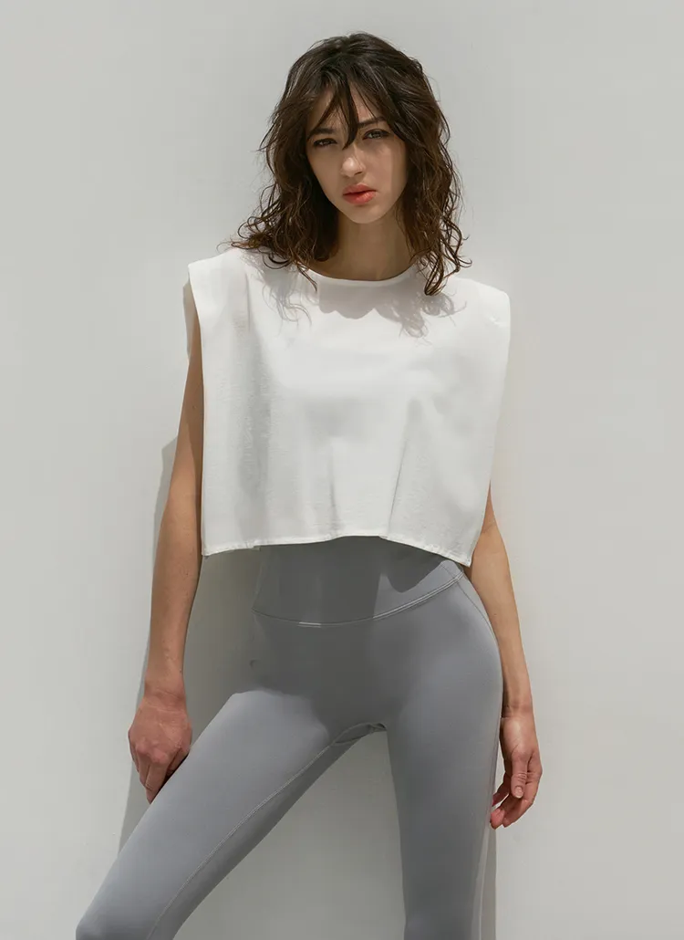 クロップドボックスノースリーブ(WHITE) | DEVIWEAR | 詳細画像1
