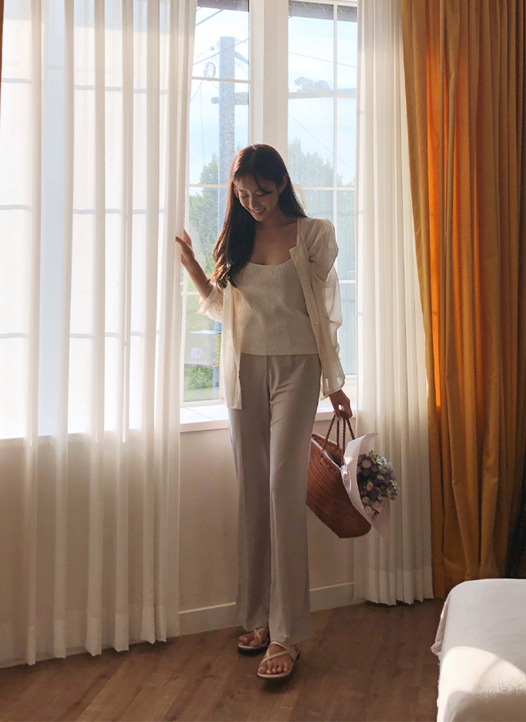 ウエストゴムセンタープレスフレアパンツ春夏秋 パンツ フレア Cherrykoko チェリーココ ファッション総合通販 Dholic