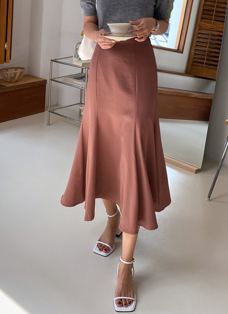 無地シンプルベーシックaラインフレアマーメイドスカート春夏秋冬 スカート スカート Dholic Ladies ディーホリックレディース ファッション総合通販 Dholic