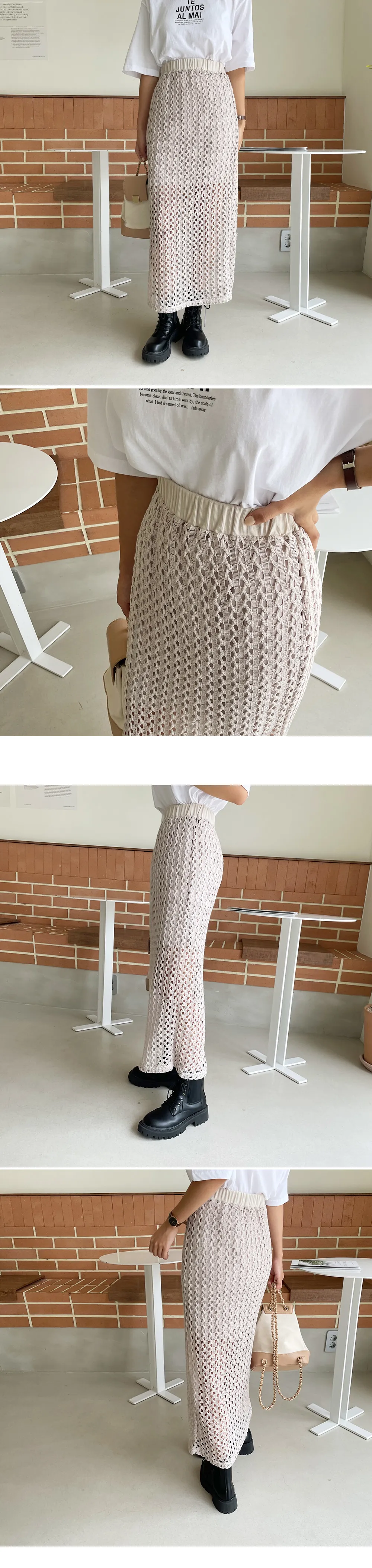 パンチングニットスカート・全2色 | DHOLIC | 詳細画像2