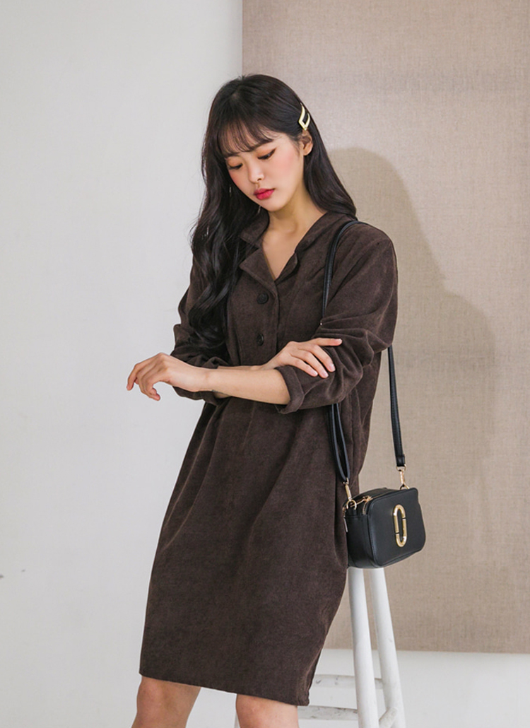 開襟ハーフボタンネックコーデュロイワンピース春秋冬 ワンピース ミディワンピース Envylook エンビールック ファッション総合通販 Dholic 開襟ハーフボタンネックコーデュロイワンピース春秋冬 ワンピース ミディワンピース Envylook エンビールック ファッション総合通販 Dholic