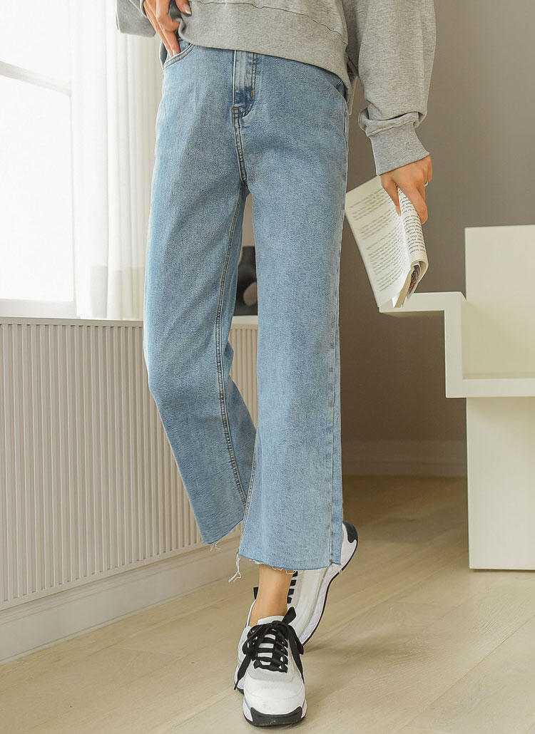 3typeカットオフウエストゴムショートロングデニムパンツワイドジーンズ春夏秋冬 ジーンズ ワイド Everynana エブリナナ ファッション総合通販 Dholic