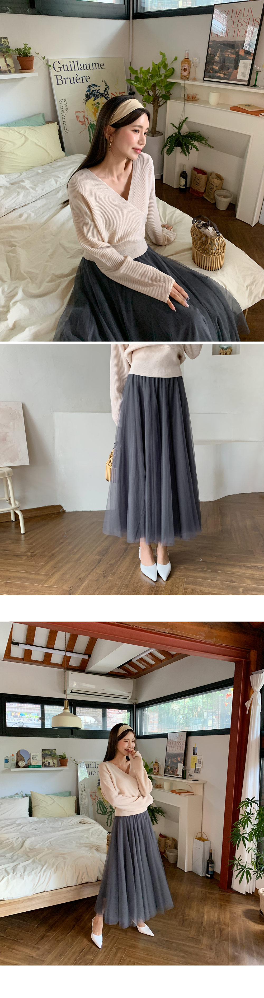 Vネックカシュクールニット・全5色 | レディースファッション通販 - DHOLIC