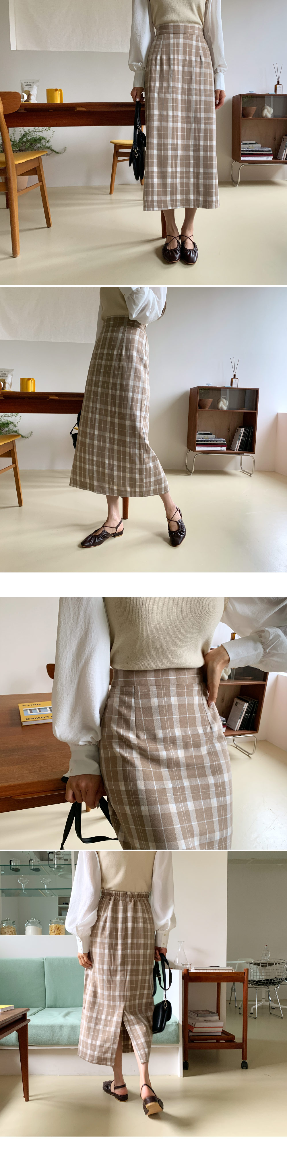 チェックHラインスカート・全3色 | DHOLIC | 詳細画像2