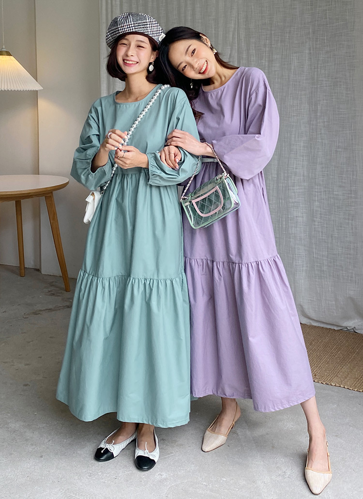 ティアードパフスリーブフレアラインサイドポケットロング長袖ワンピース春秋冬 ワンピース ロング Dholic Ladies ディーホリックレディース ファッション総合通販 Dholic ティアードパフスリーブフレアラインサイドポケットロング長袖ワンピース春秋冬 ワンピース ロング Dholic Ladies ディーホリックレディース ファッション総合通販 Dholic