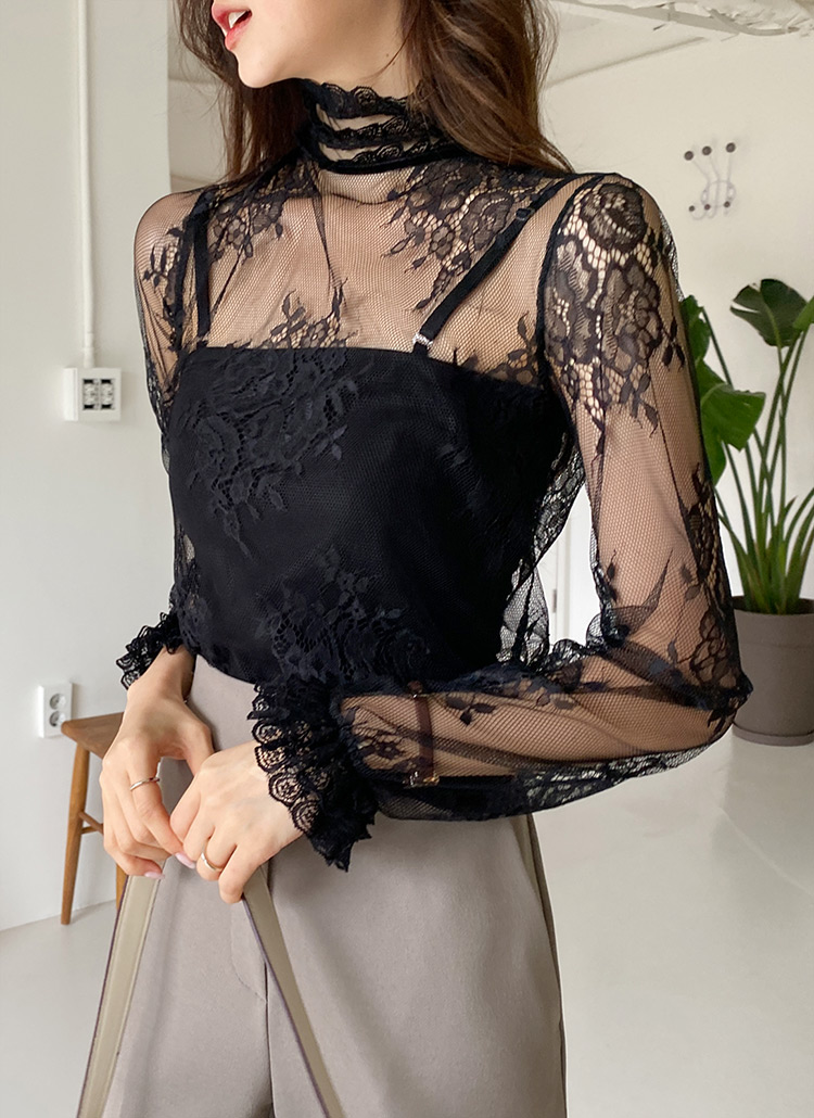 ハイネックフリルスカラップシアーシースルー透けレース長袖ブラウス春夏秋冬 ブラウス ブラウス Dholic Ladies ディーホリックレディース ファッション総合通販 Dholic ハイネックフリルスカラップシアーシースルー透けレース長袖ブラウス春夏秋冬 ブラウス ブラウス Dholic Ladies ディーホリックレディース ファッション総合通販 Dholic