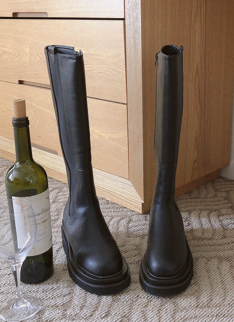 レザー調合皮フェイクレザーロングブーツ春夏秋冬 シューズ ブーツ Naturalmind ナチュラルマインド ファッション総合通販 Dholic