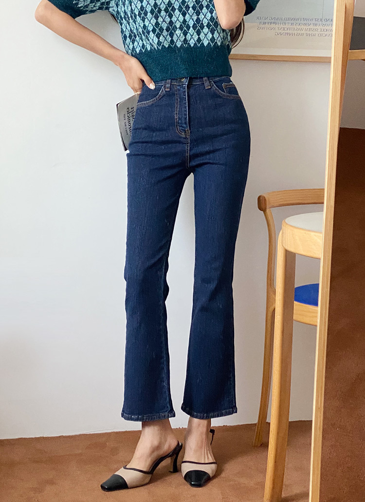 ウエストゴムフレアデニムパンツ・全3色 レディースファッション通販 DHOLIC