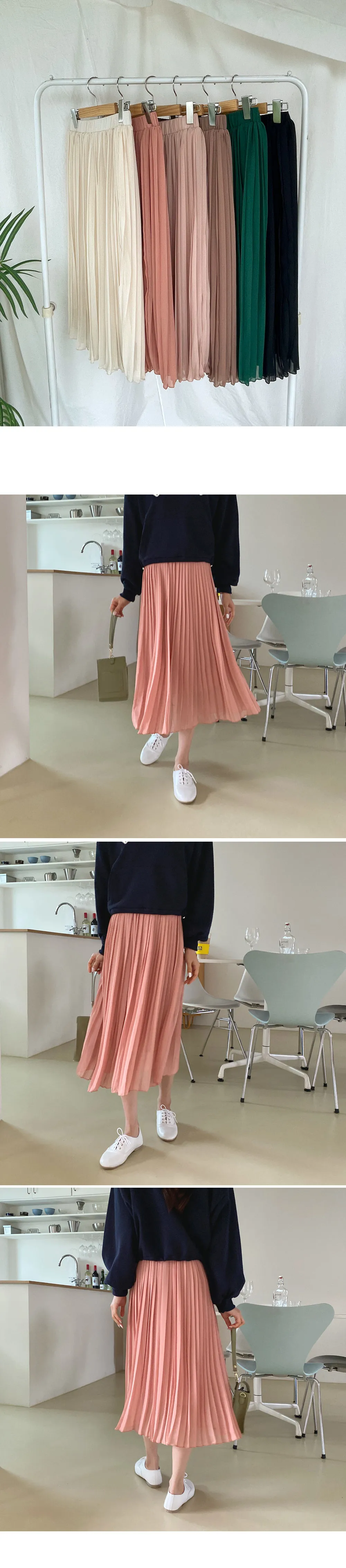 シフォンプリーツスカート・全7色 | DHOLIC | 詳細画像2