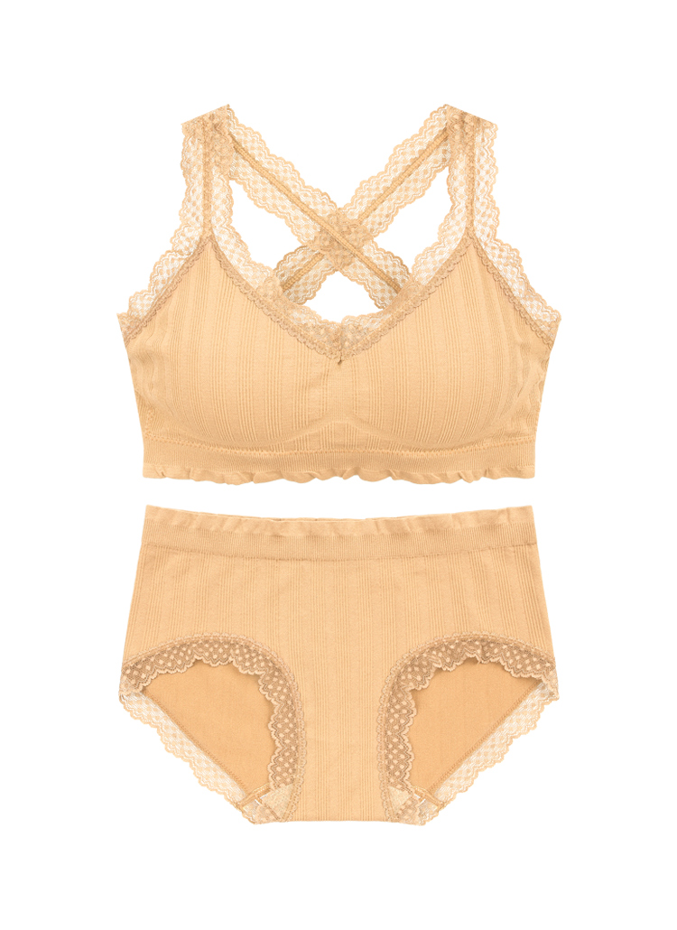 RUELLE Aeral Back Cross Bra top Sサイズ　2着 バッククロスレースブラトップ&ショーツSET | レディースファッション