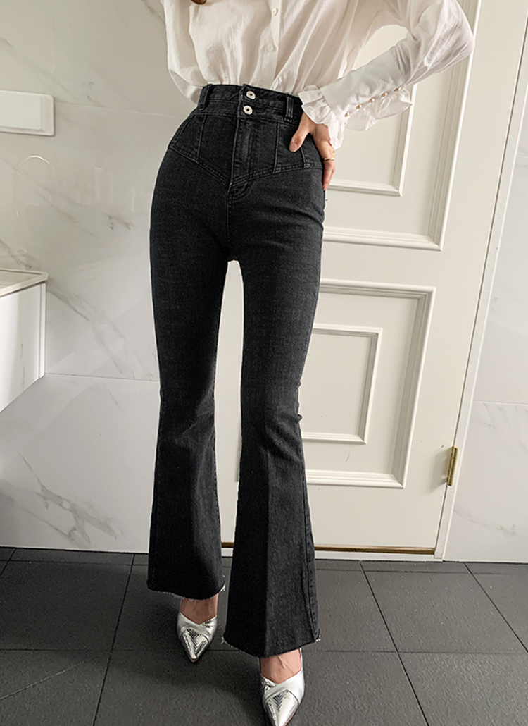ハイウエストフレアデニムブーツカットパンツ春夏秋冬 ジーンズ フレア Julllog ジュルログ ファッション総合通販 Dholic