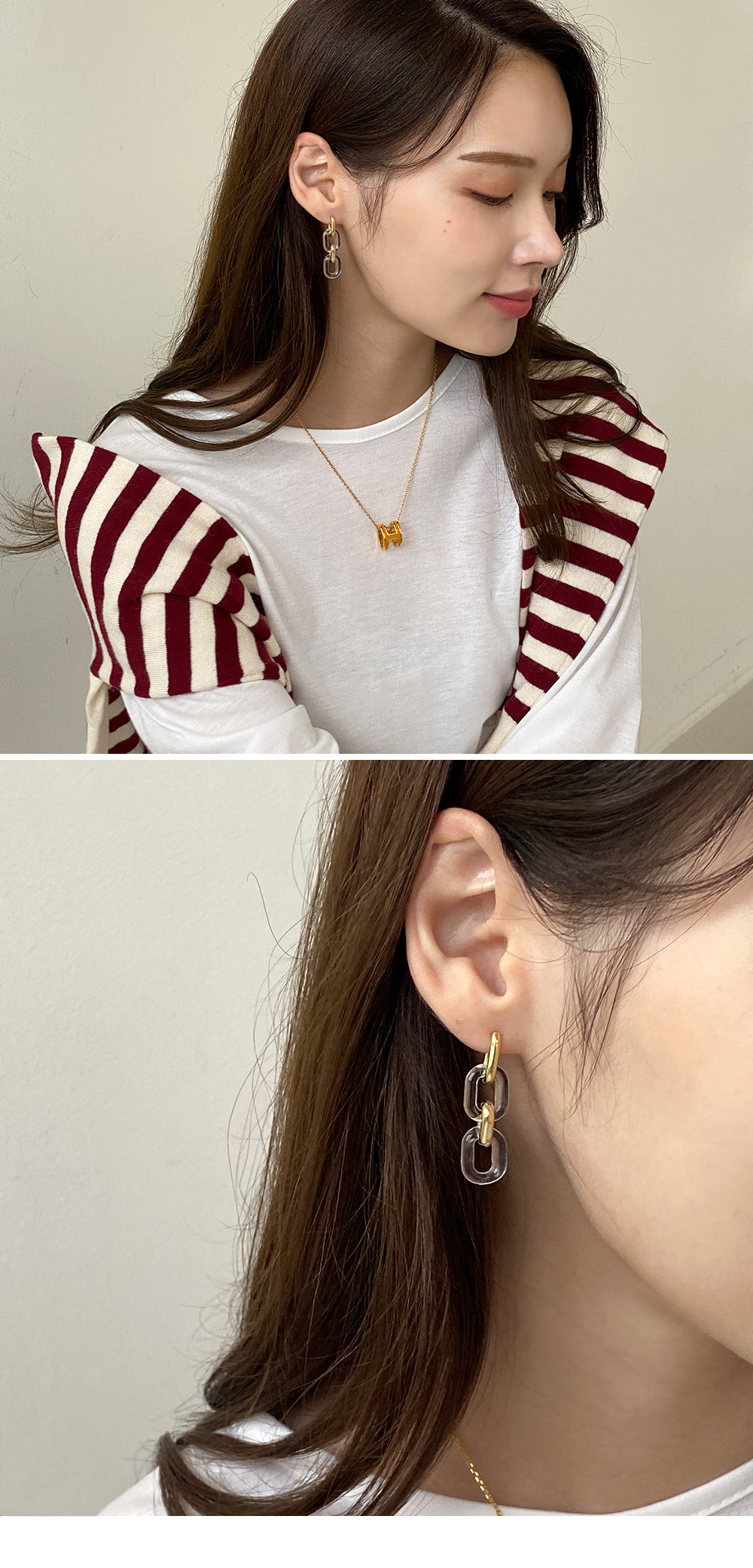 アクリルチェーンドロップピアス・全2色 | DHOLIC PLUS | 詳細画像2