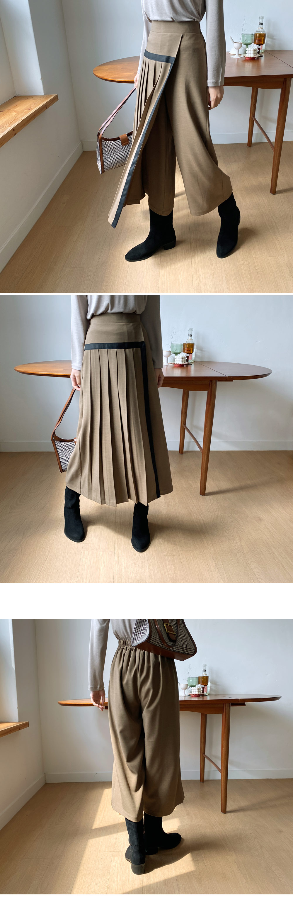 プリーツラップ調スカートパンツ・全2色 | DHOLIC PLUS | 詳細画像2