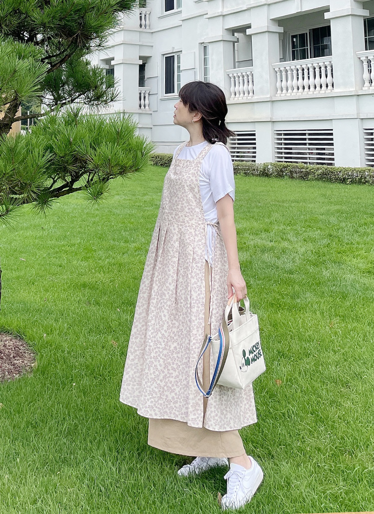 サイドリボン花柄ビスチェワンピース P2809 ワンピース ロングワンピース レディースファッション通販 Dholic ディーホリック