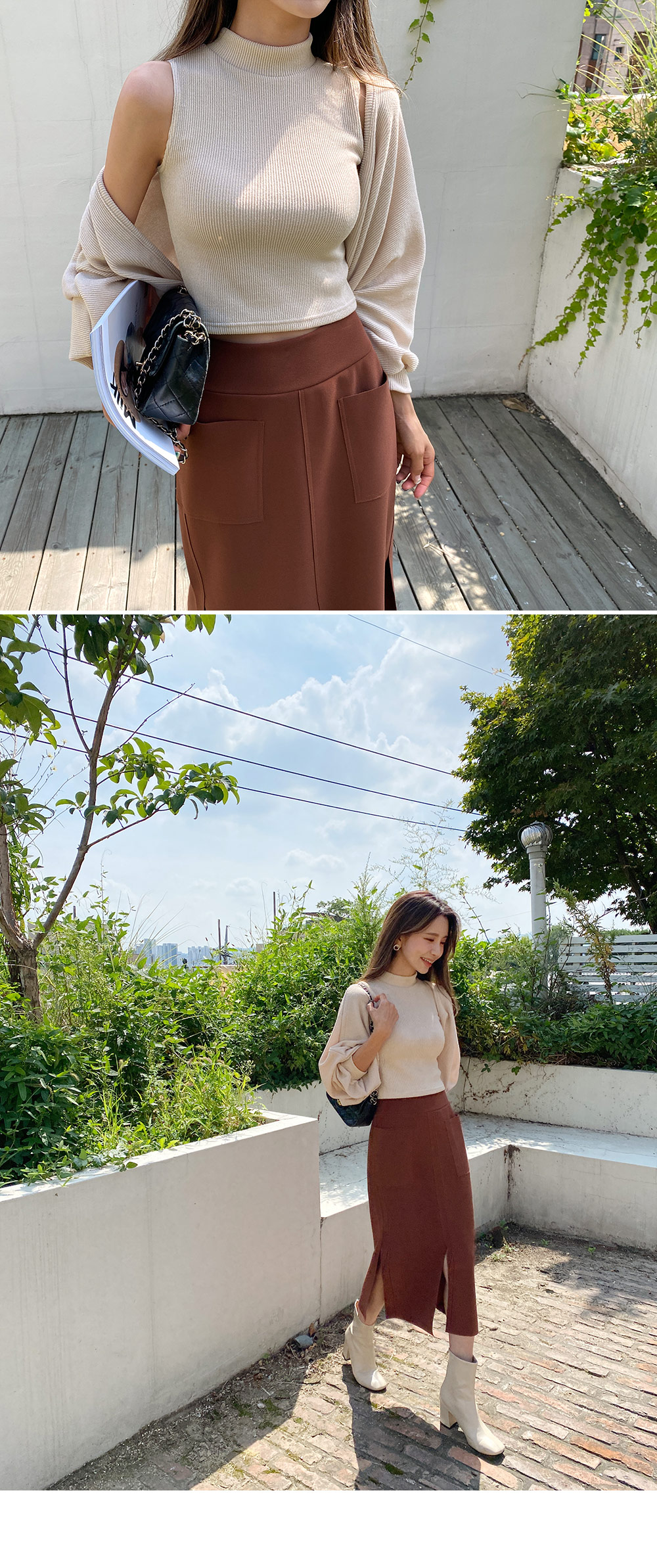 ポケットIラインスカート・全6色 | DHOLIC | 詳細画像3
