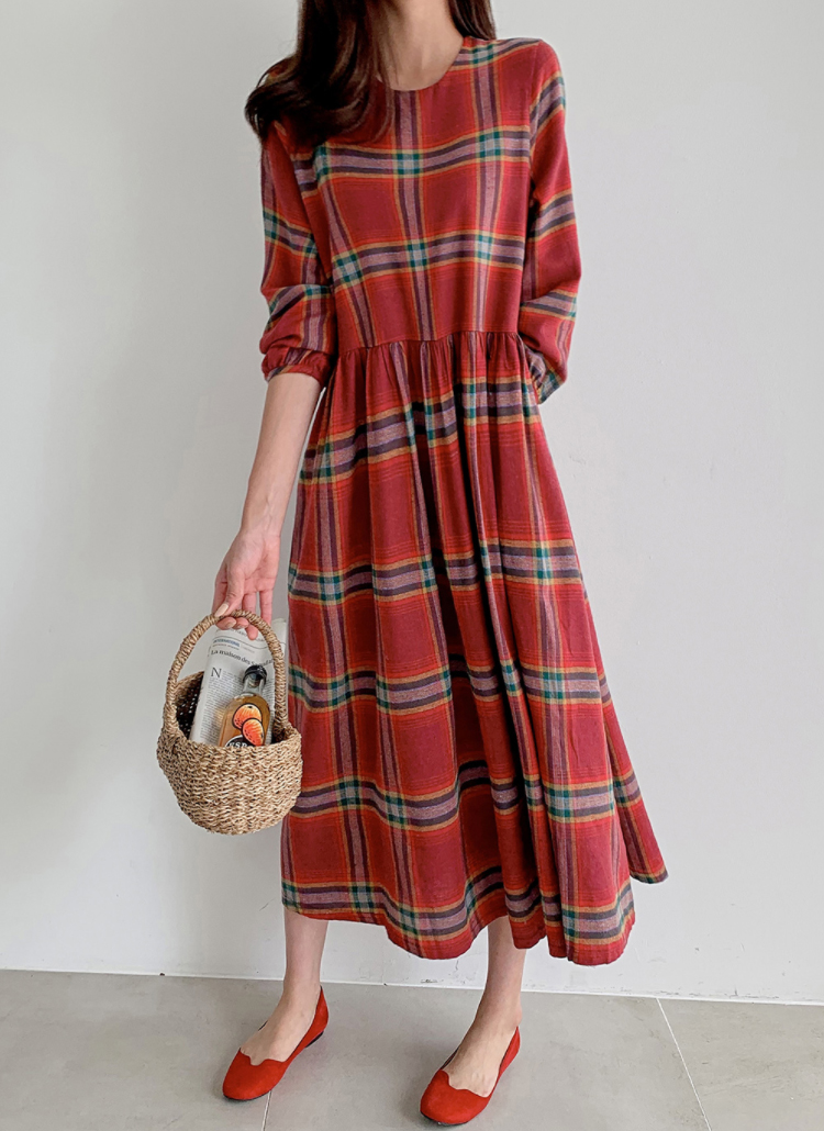チェックフレアワンピース | レディースファッション通販 - DHOLIC