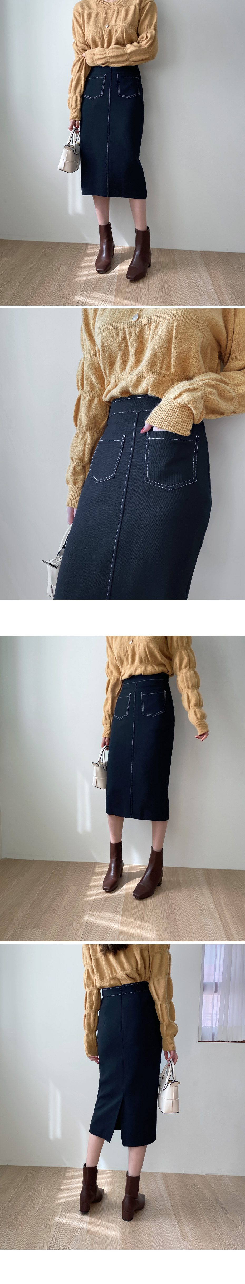 ステッチポイントポケットスカート・全2色 | DHOLIC PLUS | 詳細画像2