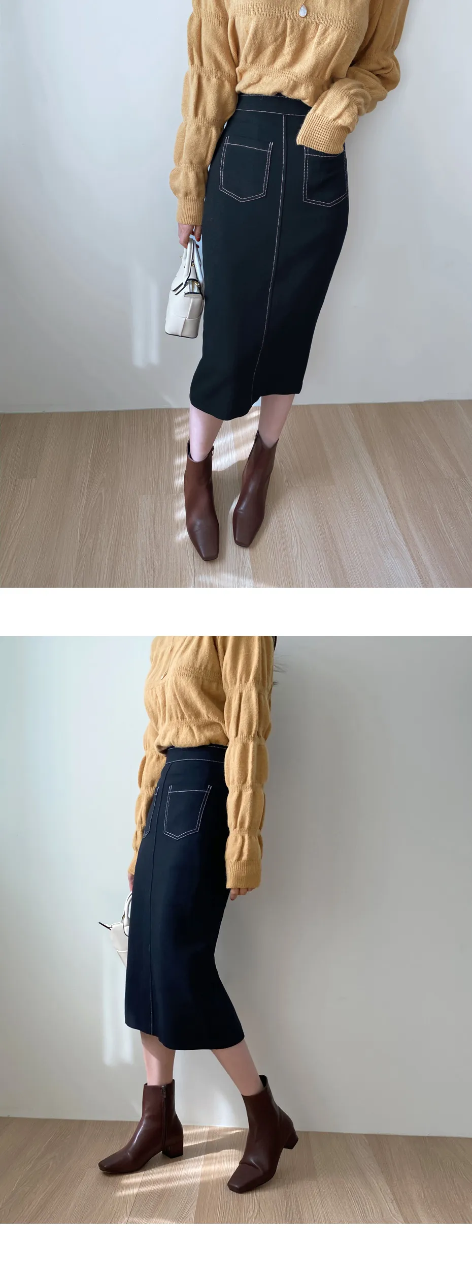 ステッチポイントポケットスカート・全2色 | DHOLIC PLUS | 詳細画像4