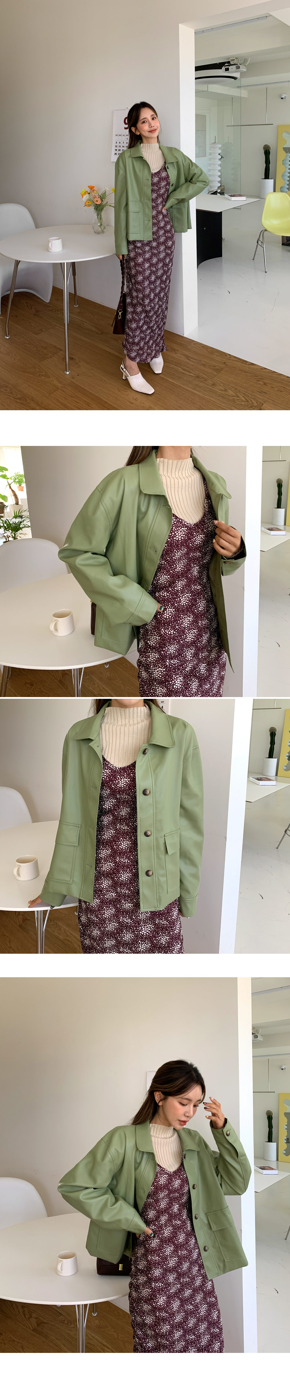 レザー調ジャケット・全3色 | レディースファッション通販 - DHOLIC